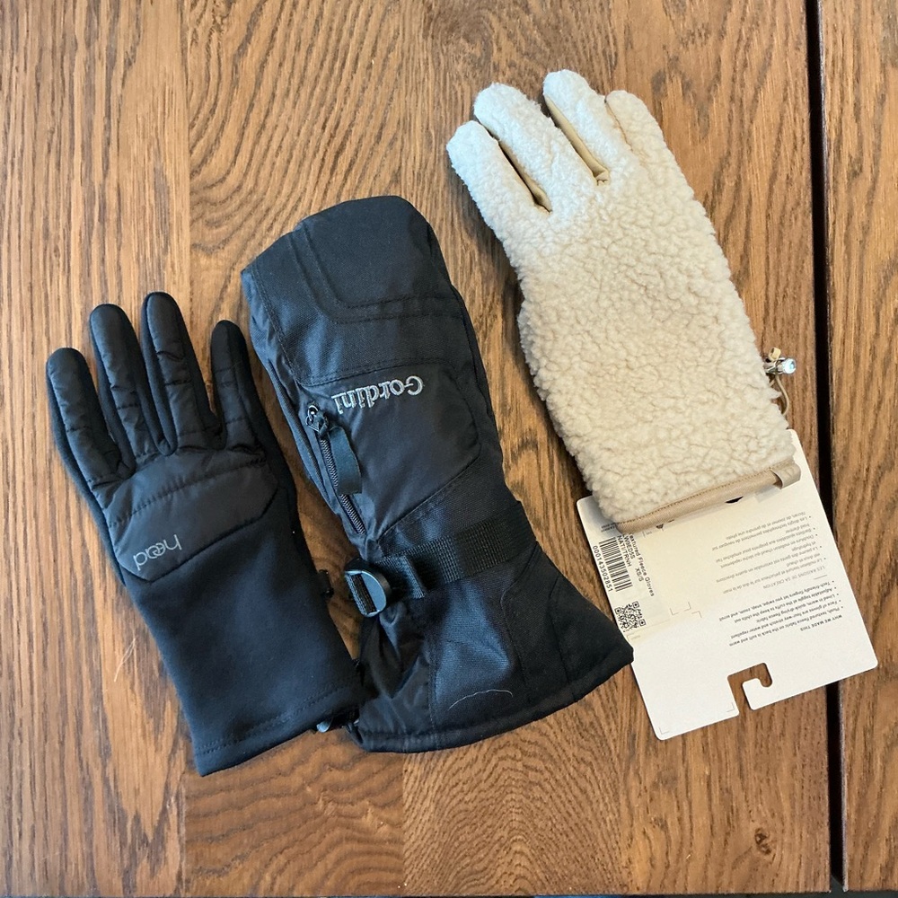 Black and Cream Gloves Right Hand Only for Amputee